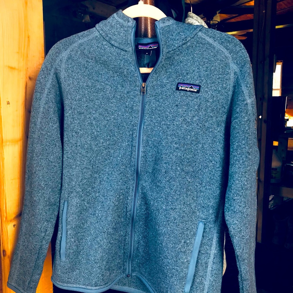 Patagonia Better Sweater Hoody Fleece jacket blue full zip women’s medium